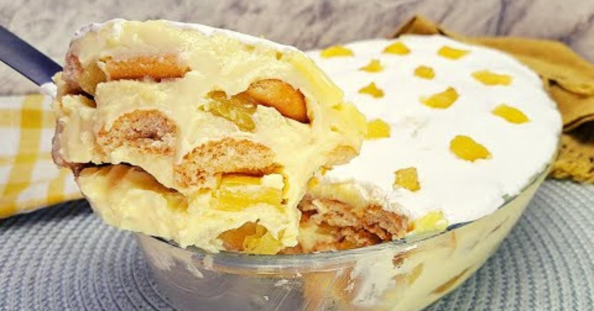 Pavê de abacaxi fácil, cremoso e delicioso para qualquer ocasião!...