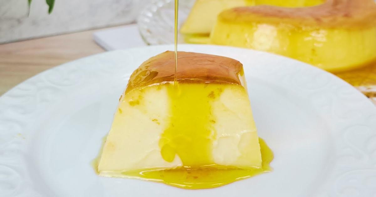 Pudim sem ovos, fácil, cremoso e com apenas 3 ingredientes....