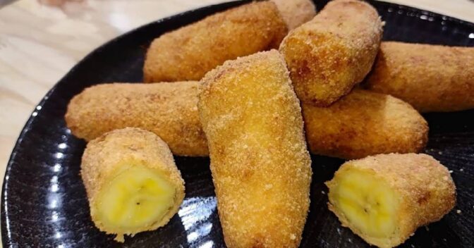 Especiais: Banana Milanesa Crocante Fácil Saborosa Deliciosa Caseira