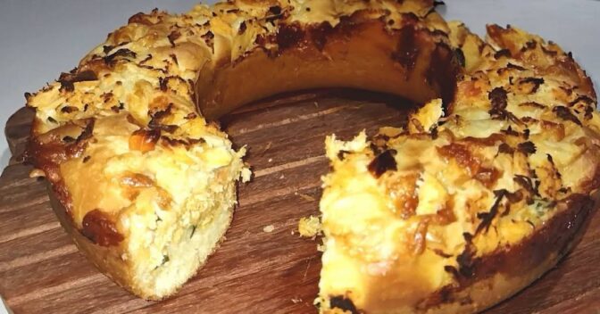 Bolos: Bolo Salgado Frango Fofinho Rápido Delicioso