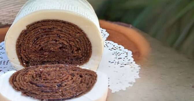 Bolos: Bolo de Rolo Noiva Glacê Branco Incrível