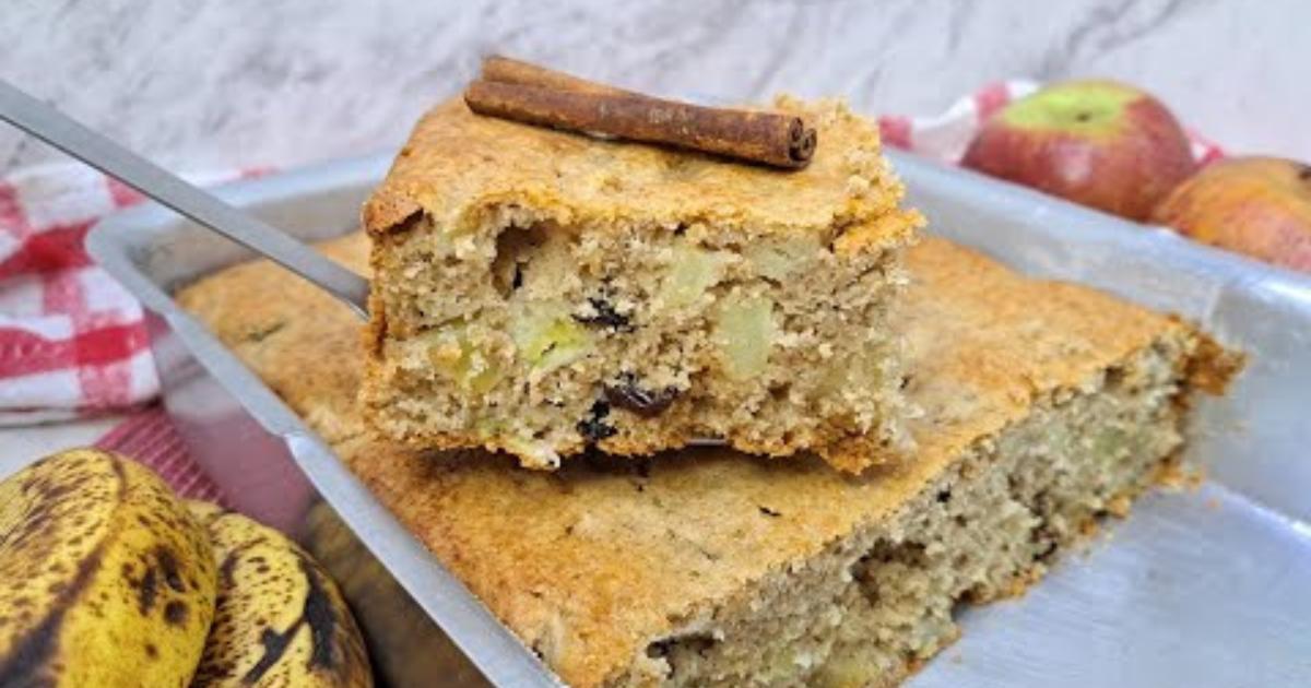 Bolo de Maçã e Banana: A Delícia Sem Glúten e Lactose