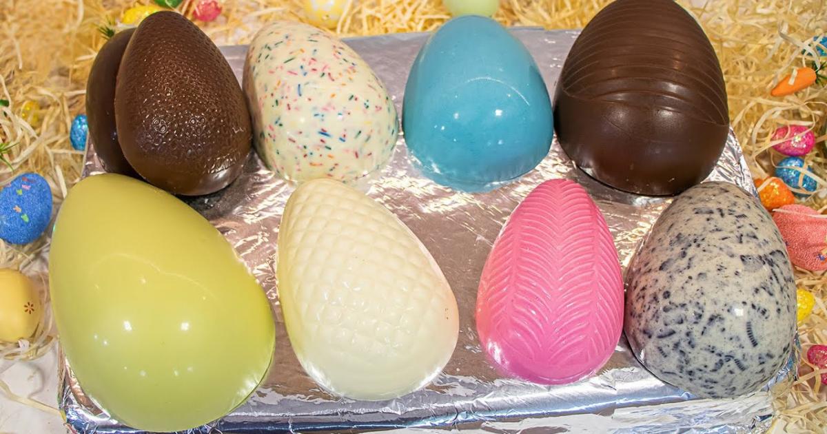 Casca de ovo de Páscoa sem temperagem, fácil de fazer e ideal para vender....