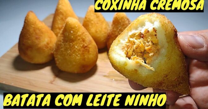 Lanche: Coxinha de Frango com Massa Cremosa