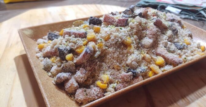 Farofa: Farofa Agridoce de Bacon Com Ameixa Deliciosa