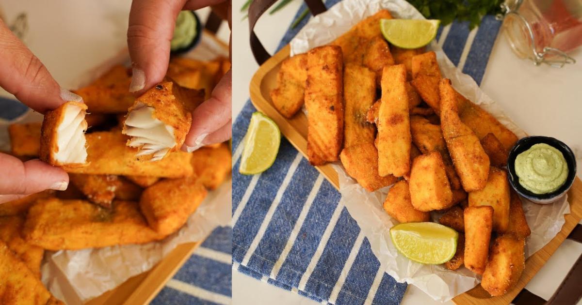 Tilápia empanada fácil, crocante por fora e suculenta por dentro....