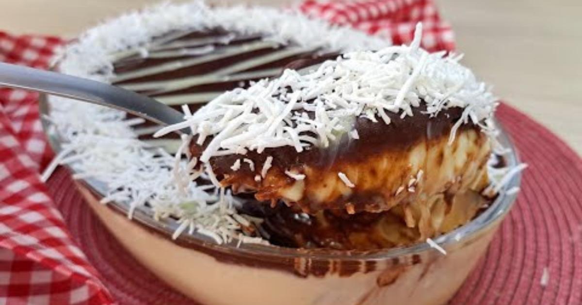 Receita Nova: Prestígio de Travessa Cremoso com Chocolate Derretido