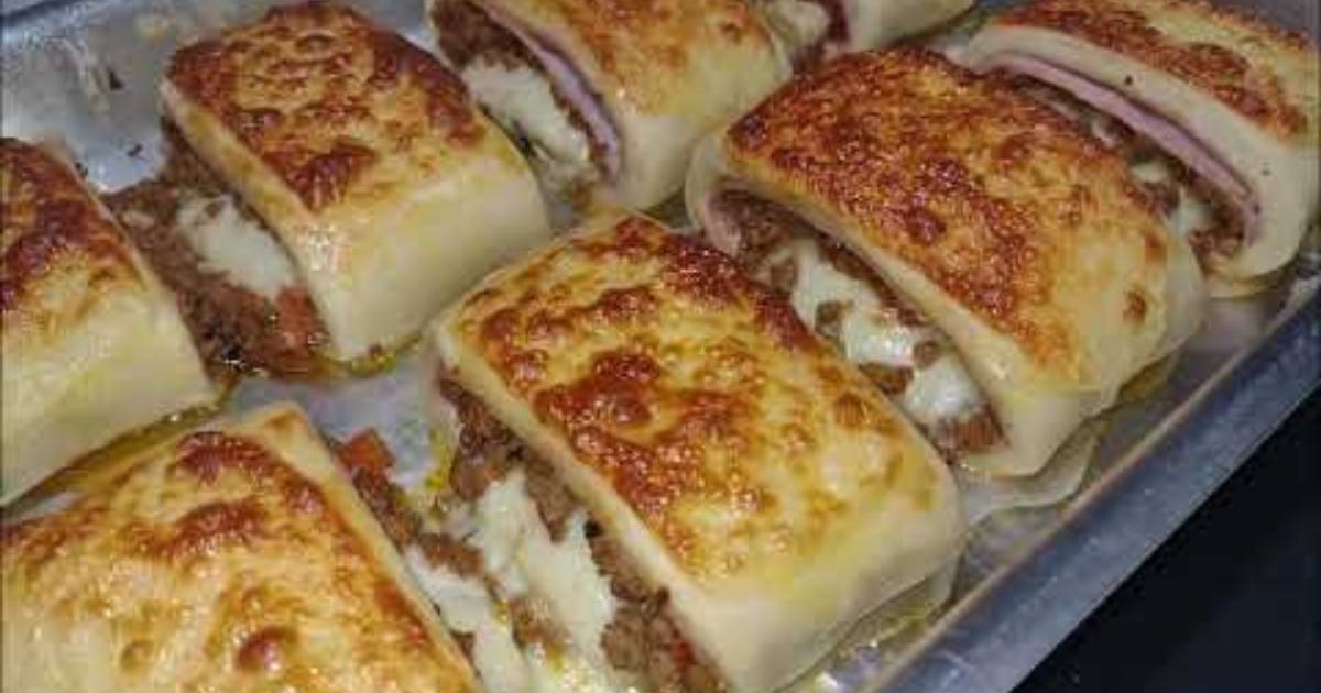 Salgado Assado Presunto Carne Fofinho Recheado é fácil, delicioso e perfeito para compartilhar em família...
