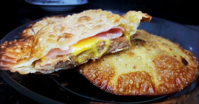 Lanche: Pastel de Hambúrguer Delicioso e Muito Fácil de Fazer