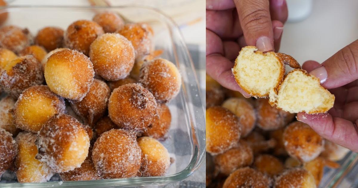 Receita fácil de bolinho de chuva, fofinho e pronto rapidinho....