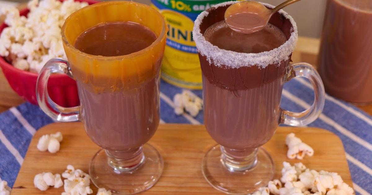 Receita fácil de chocolate quente cremoso e sem amido de milho....