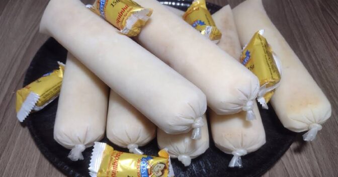 Sobremesas: Geladinho Cremoso de Paçoca para o Verão