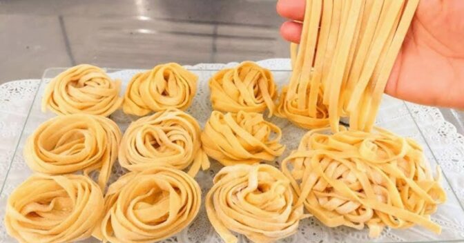 Massas: Massa de Macarrão Caseira com Apenas Dois Ingredientes