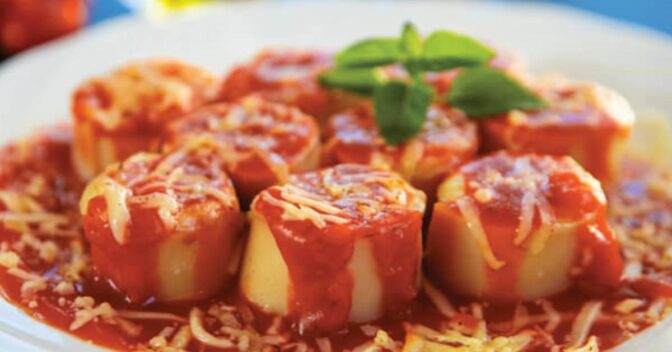 Massas: Rondelli Recheado com Carne Moída Deliciosa