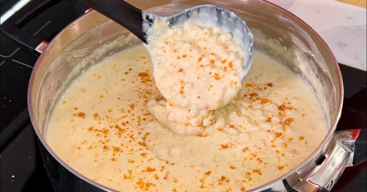 Canjica branca super cremosa com leite condensado e coco....