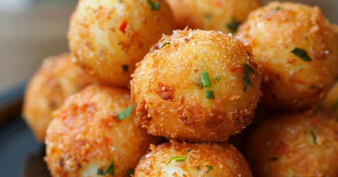 Lanche: Bolinho de Batata Frito Redondo Crocante e Irresistível