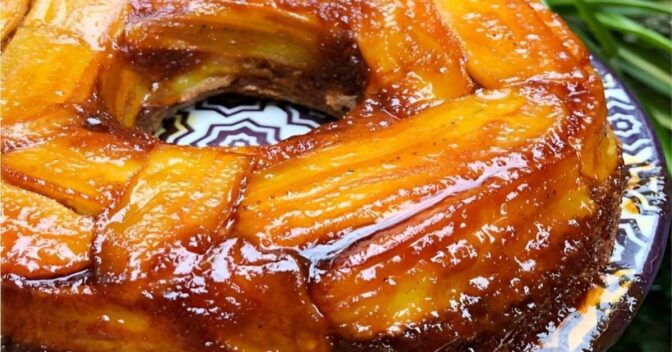 Bolos: Bolo de Banana Caramelizado Maravilhoso e Saboroso