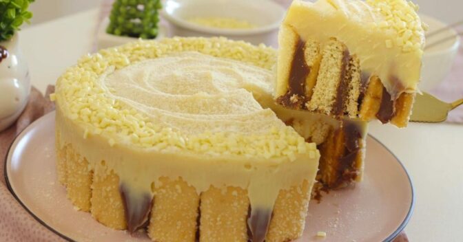 Sobremesas: Essa Torta de Biscoito com Creme de Avelã e Leite Ninho Vai Te Surpreender
