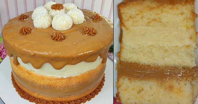 Bolos: Esse Bolo de Doce de Leite com Coco Vai Surpreender na Sua Festa