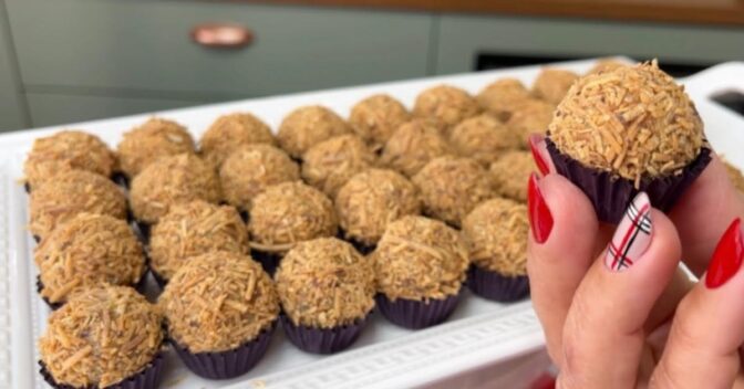 Doces: Esse beijinho de coco queimado vai te surpreender