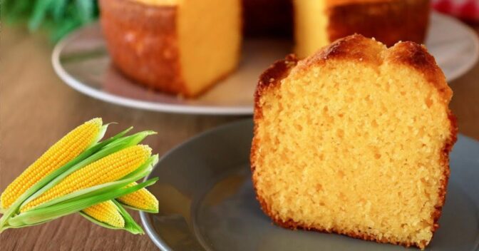 Bolos: Esse bolo de milho fofinho vai te surpreender com a massa úmida e perfeita
