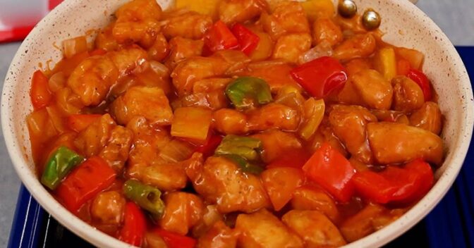 Aves: Frango Agridoce Estilo Chinês Caseiro Delicioso