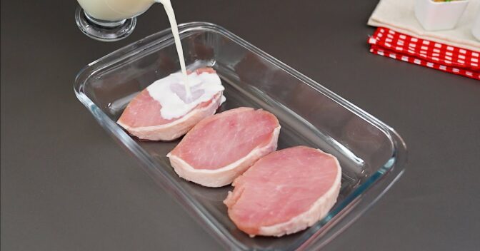 Carnes: Lombo Empanado Douradinho com Leite Saboroso