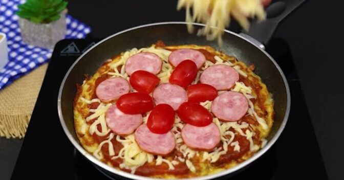 Pizza: Pizza de Repolho de Frigideira Fácil e Sem Farinha