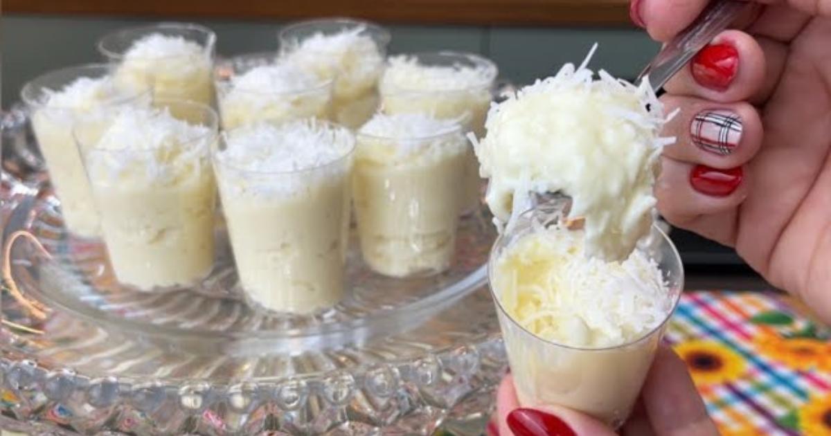 Beijinho de coco no copinho sem fogo e sem leite condensado....