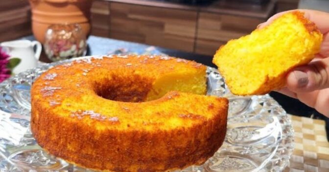 Bolos: Misture Leite em Pó com Fubá e Veja o Bolo Delicioso que Sai Disso