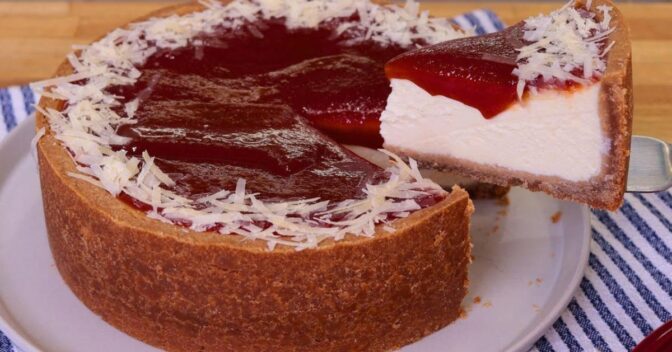 Bolos: Torta de Ricota com Goiabada Cremosa e Leve