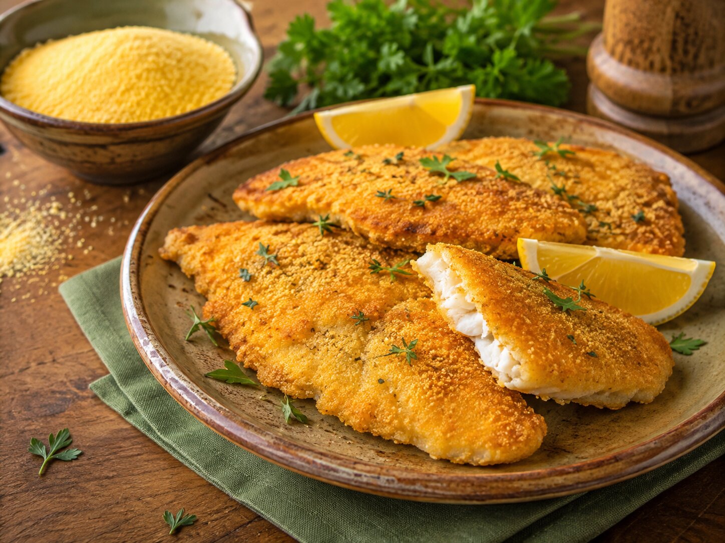 Empanar peixe ou peito de frango costuma significar passar o alimento por farinha, ovo, farinha...