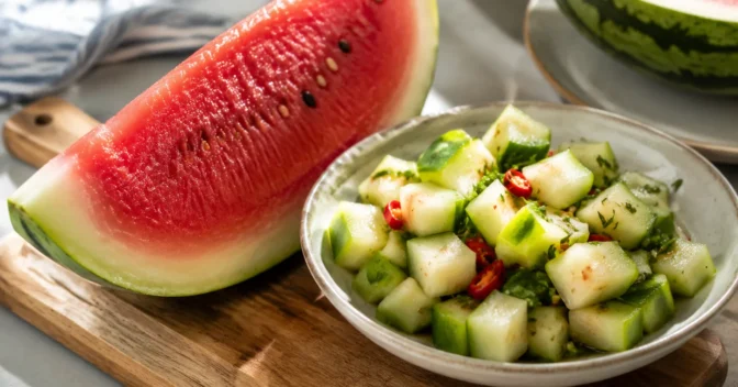 Notícias: A parte branca da melancia que vai para o lixo contém citrulina: o detalhe que transforma casca em ingrediente, sem torná-la um suplemento