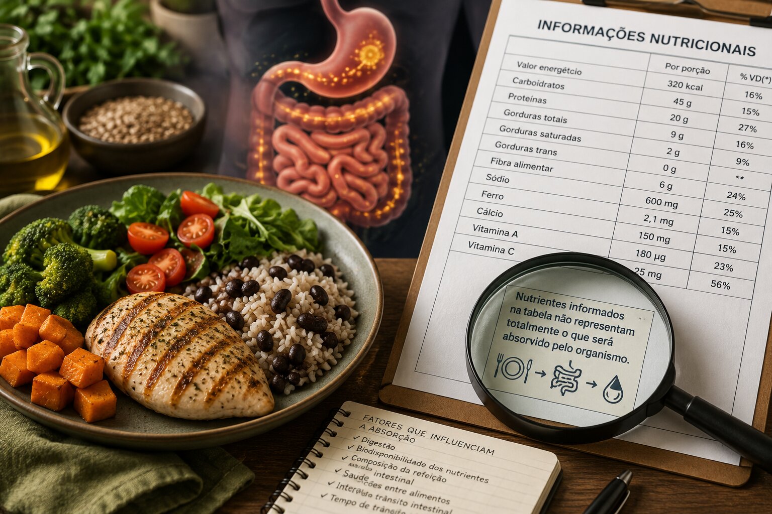 Uma tabela nutricional informa quanto de determinado nutriente está presente em um alimento. Isso não...
