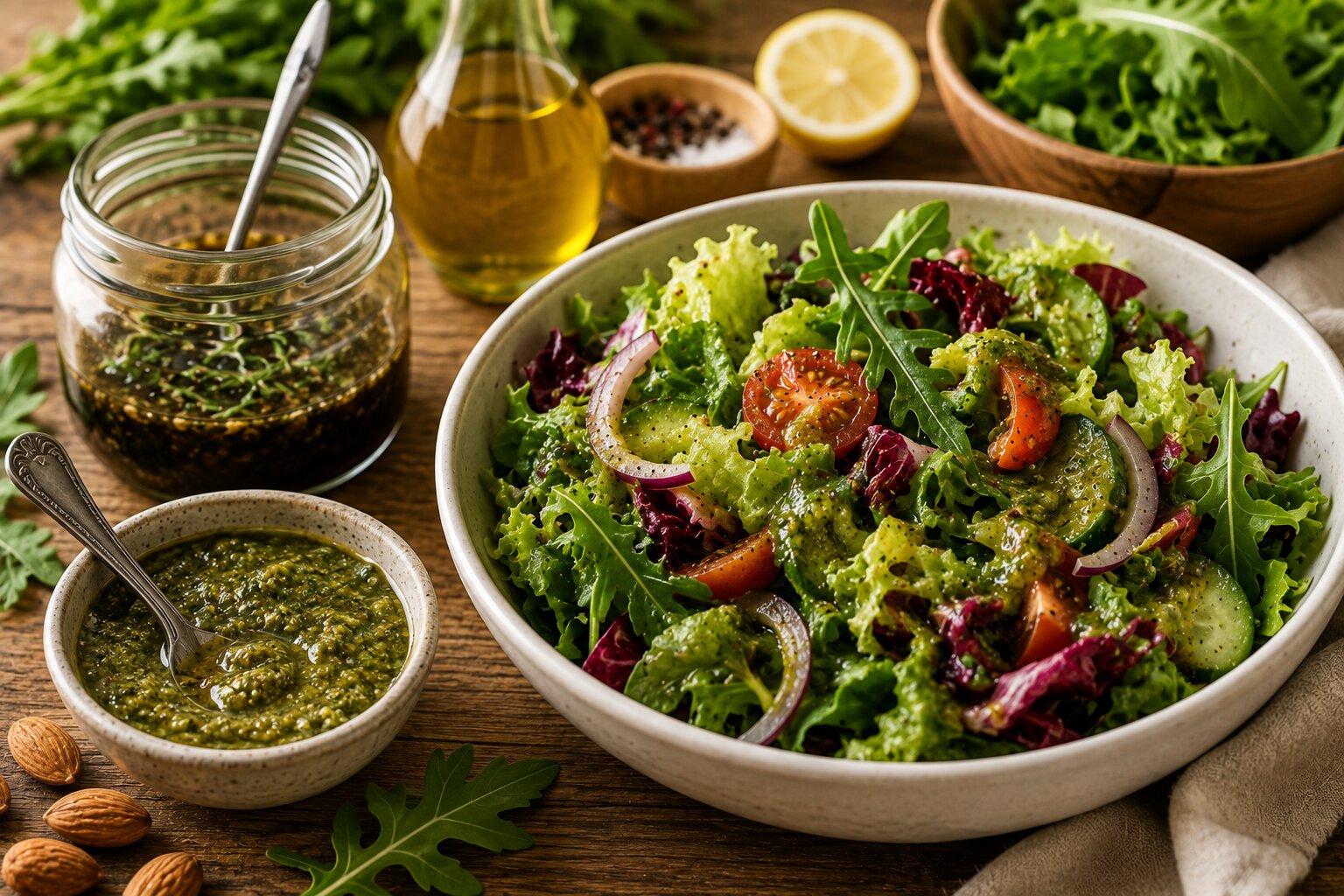 A salada pode variar de folhas, legumes, frutas e sementes, mas muitas pessoas repetem diariamente...