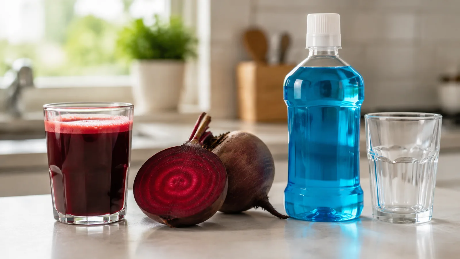 O copo de suco de beterraba termina, mas uma parte importante da refeição ainda nem...