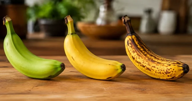 Notícias: Banana amadurece sobre a fruteira, transforma grande parte do amido em açúcar e faz o índice glicêmico saltar de 43 para 74 em um pequeno teste