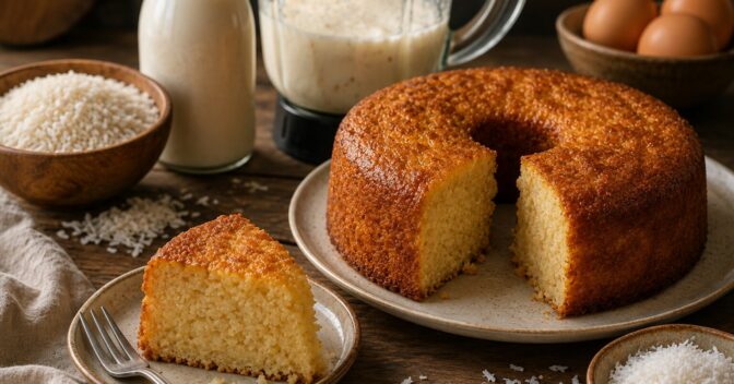 Especiais: O bolo de arroz começa com o grão cru dentro do leite e mostra que a farinha não é o único caminho para criar uma massa