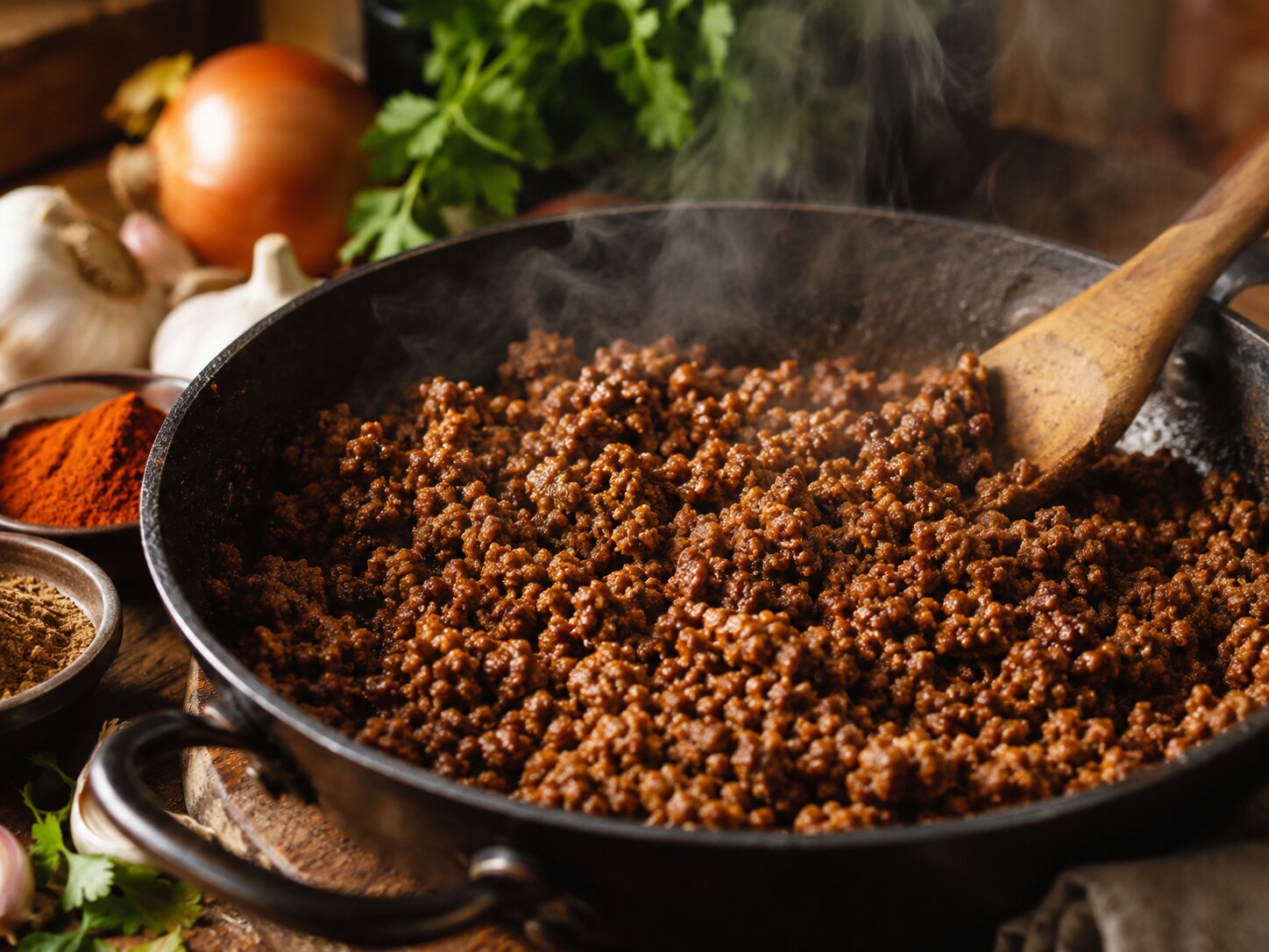 Carne moída é um dos ingredientes mais versáteis da cozinha. Pode virar molho, recheio, hambúrguer,...