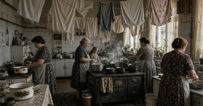 Notícias: Cozinhas comunais soviéticas forçavam até sete famílias a dividir um único fogão e moldaram a vida política e cotidiana de gerações