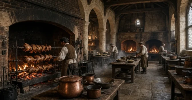 Notícias: Cozinhas do Hampton Court Palace de Henrique VIII funcionavam como fábrica de alimentos com múltiplas fornalhas e dezenas de funcionários