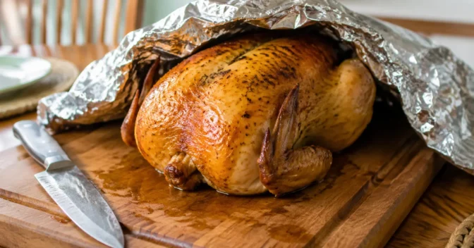 Notícias: Espere antes de cortar”: o motivo de o frango assado perder tanto suco quando sai do forno