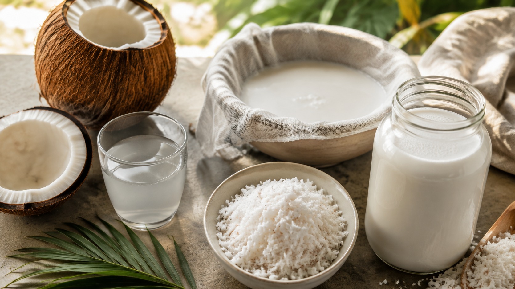 Ao abrir um coco, o primeiro líquido que aparece é transparente, refrescante e levemente adocicado....