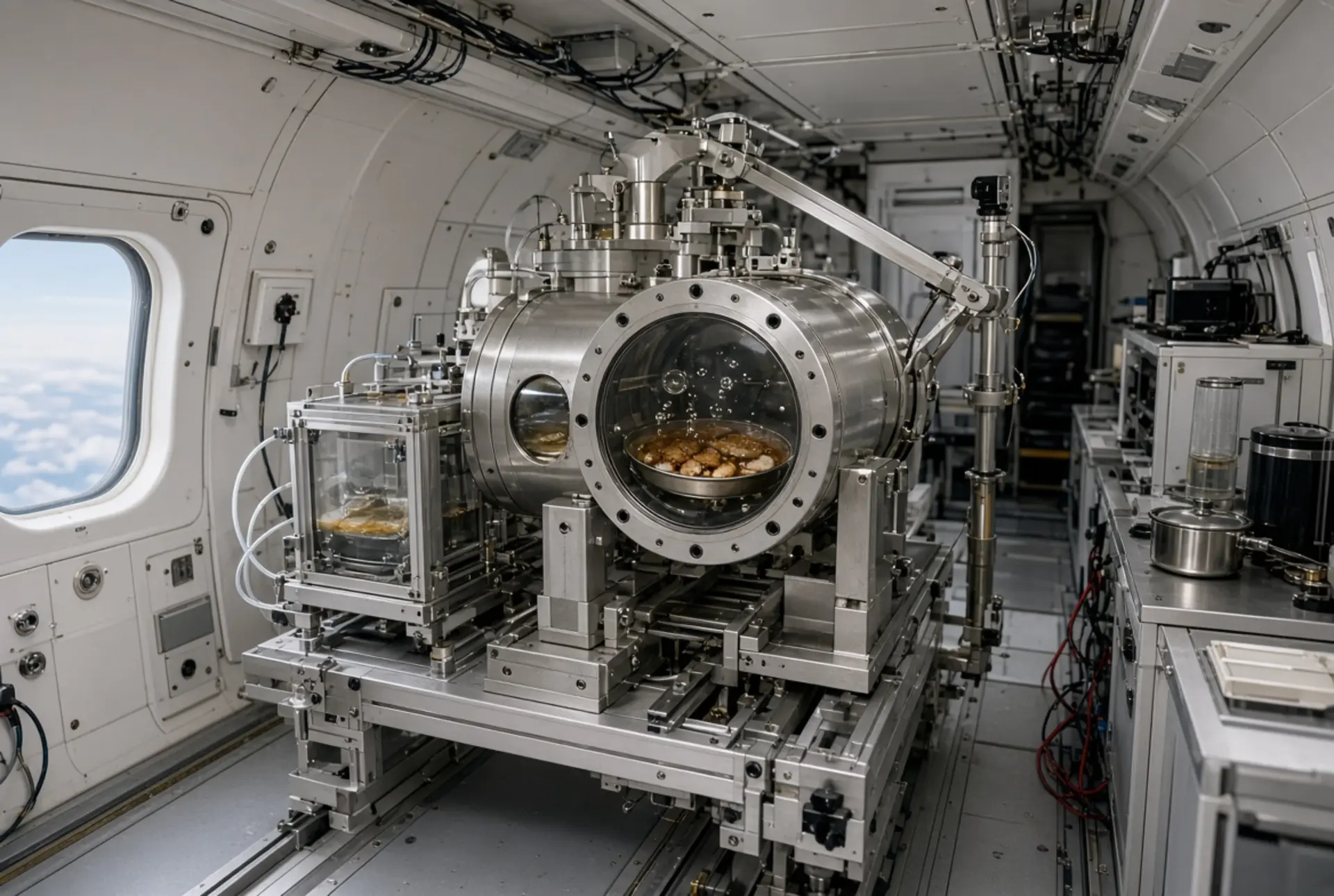 Cozinhar em microgravidade é um desafio que a engenharia espacial ainda está aprendendo a resolver....