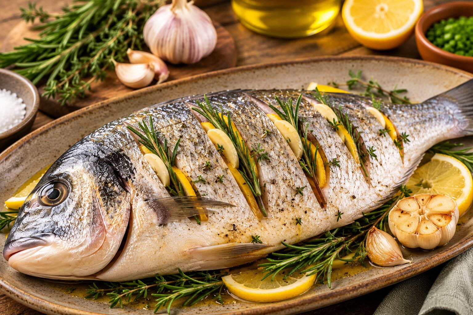 Temperar a superfície de um peixe inteiro é fácil. Fazer o aroma alcançar regiões mais...