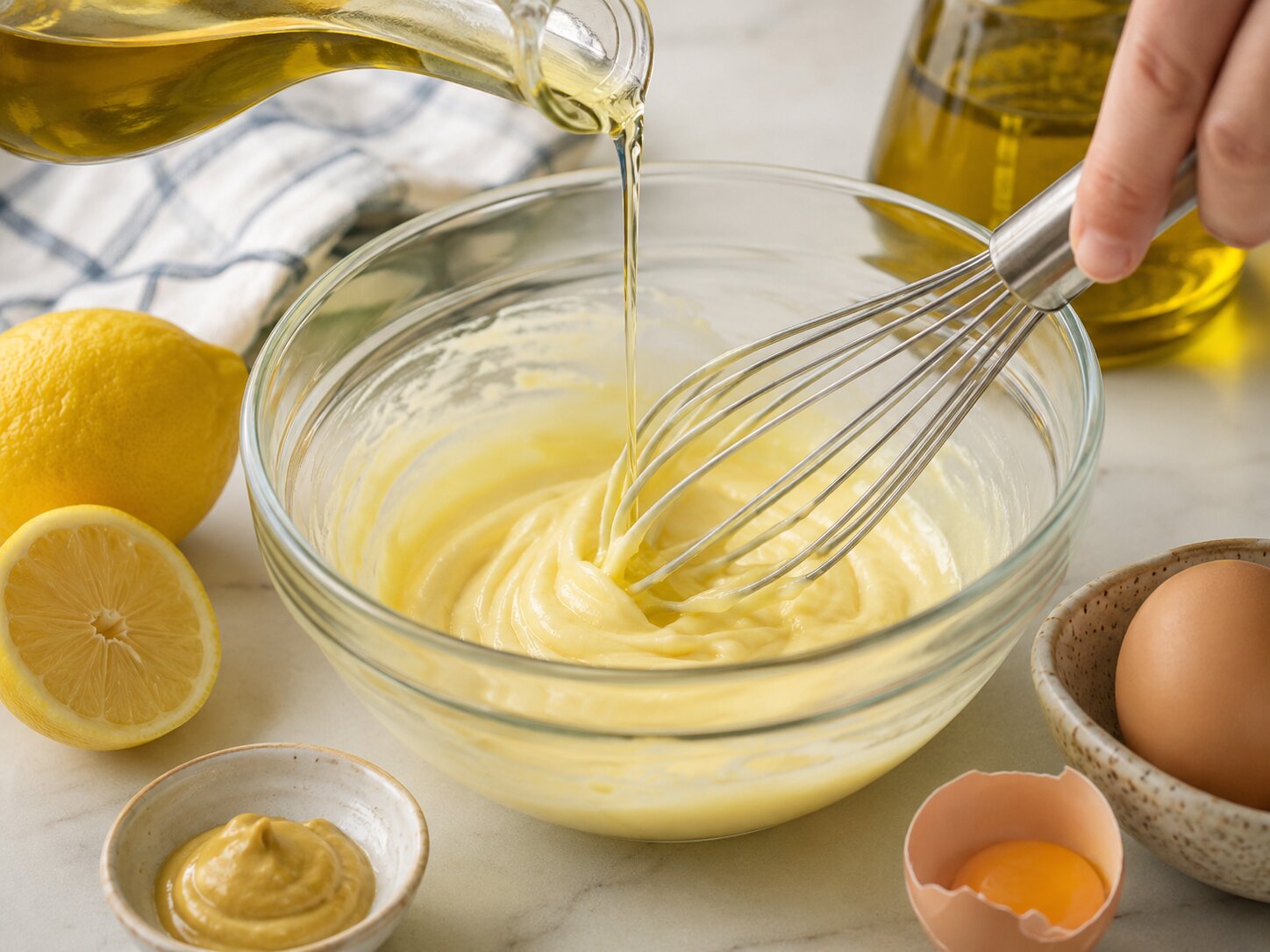 A maionese reúne ingredientes que, em condições normais, não permaneceriam misturados por muito tempo. Óleo...