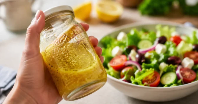 Notícias: O azeite e o limão se separam no pote, mas um ingrediente comum faz o molho abraçar cada folha da salada por tempo suficiente para chegar ao prato