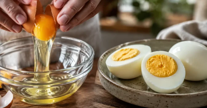 Notícias: A clara do ovo parece vidro antes de entrar na panela, mas fica branca em poucos minutos porque o calor desmonta uma estrutura que não volta ao lugar