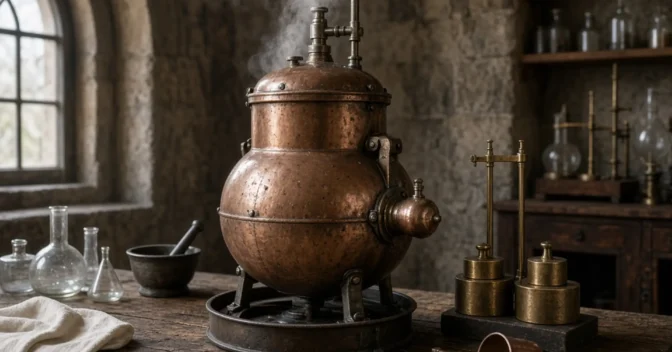 Notícias: Denis Papin cria a primeira panela de pressão em 1679 e abre o caminho para a cocção sob pressão que economiza tempo e combustível