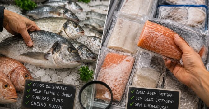 Notícias: O peixe congelado pode estar em melhores condições do que aquele vendido como fresco: o que realmente observar na compra